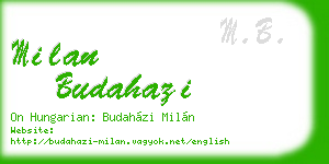 milan budahazi business card